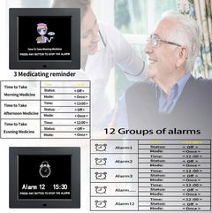 8 inch LCD Calendar Dementia Digital Alarm Clock