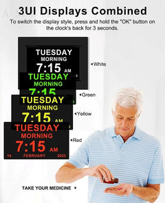 8 inch LCD Calendar Dementia Digital Alarm Clock