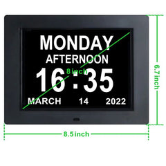 8 inch LCD Calendar Dementia Digital Alarm Clock